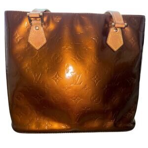 Louis Vuitton Bronze Vernis Monogram Houston Bag W/ Dust Bag